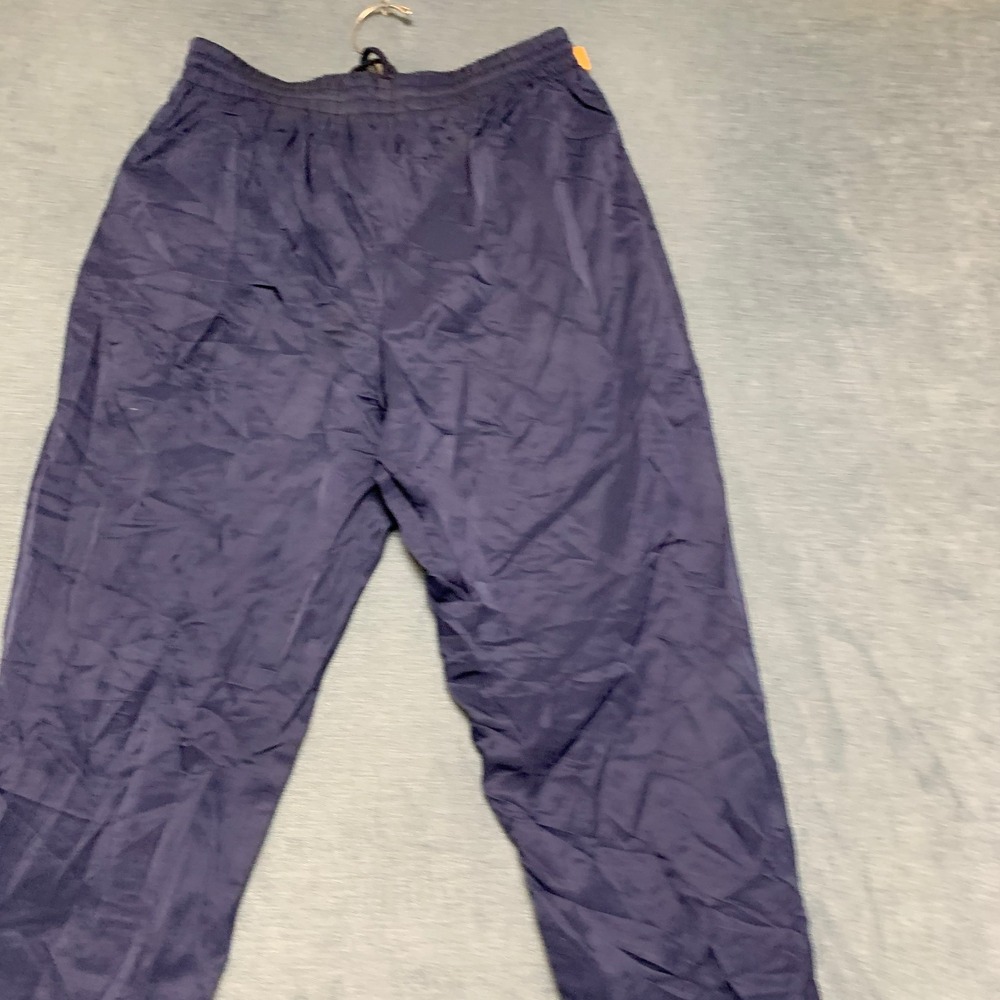 Wilson Athletic Pants Mens Medium Navy Blue Straight Leg Drawstring Zip Pockets - Picture 4 of 15